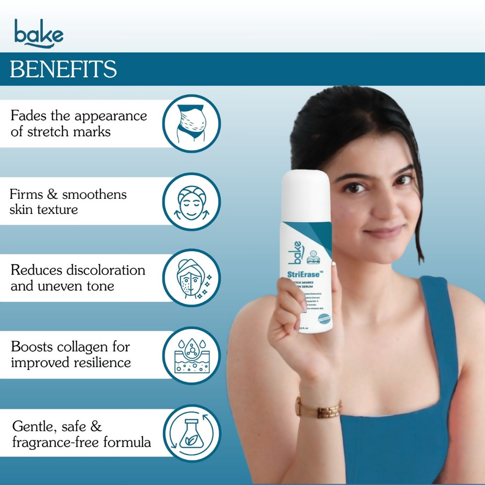 Bake StriErase™ Stretch Marks Removal Roll-On Serum | Swadesiicart