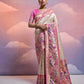Vishnu Weaves Women's White Paithani Silk Zari Woven Saree with Blouse - Swadesiicart