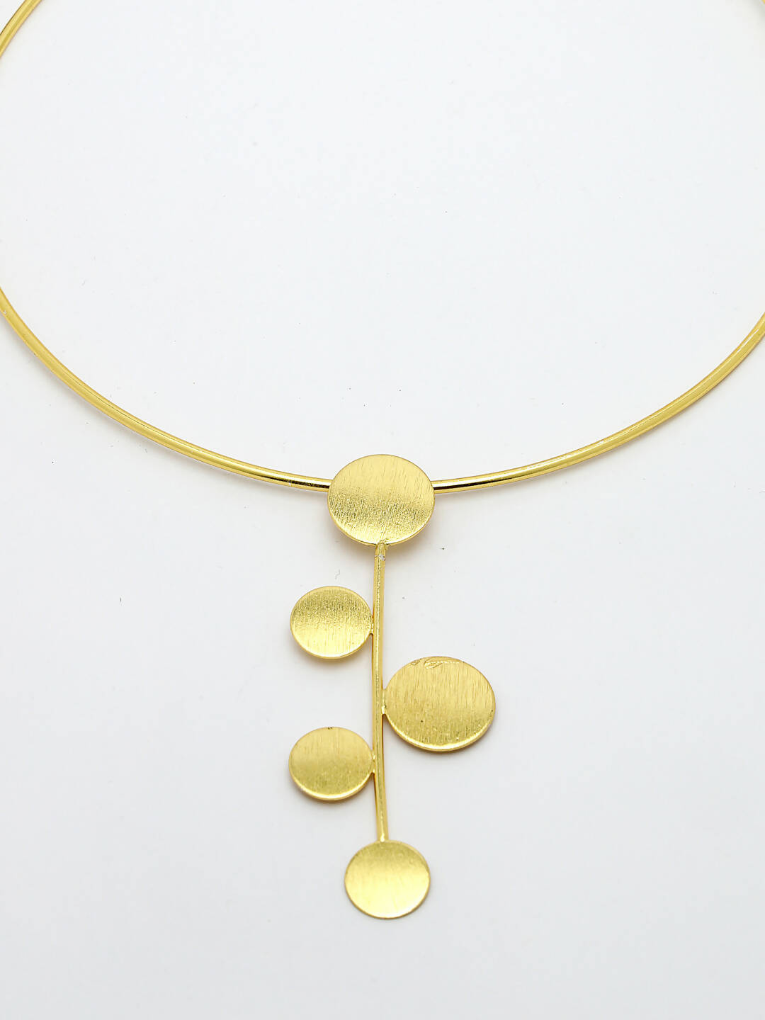 NVR Women Gold-Polished Circular Choker Necklace | Swadesiicart