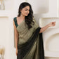 Grey Satin Pedding Designer, Printed Party Wear Ready To Wear Saree - Femina | Swadesiicart