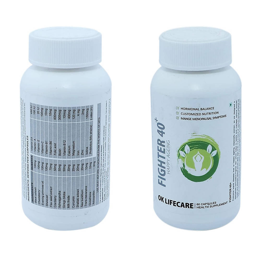 Ok Life Care Fighter 40 Plus Capsules | Swadesiicart