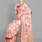 Vamsee Bindu Baby Pink Georgette Saree - Swadesiicart