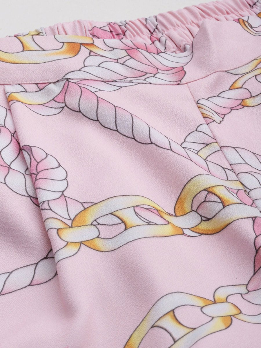 Ahalyaa Women's Traditional Wear Co-ods - Pink - Swadesiicart
