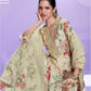 Anaita Cream Chinon Readymade Palazzo Suit with Digital Embroidery Work