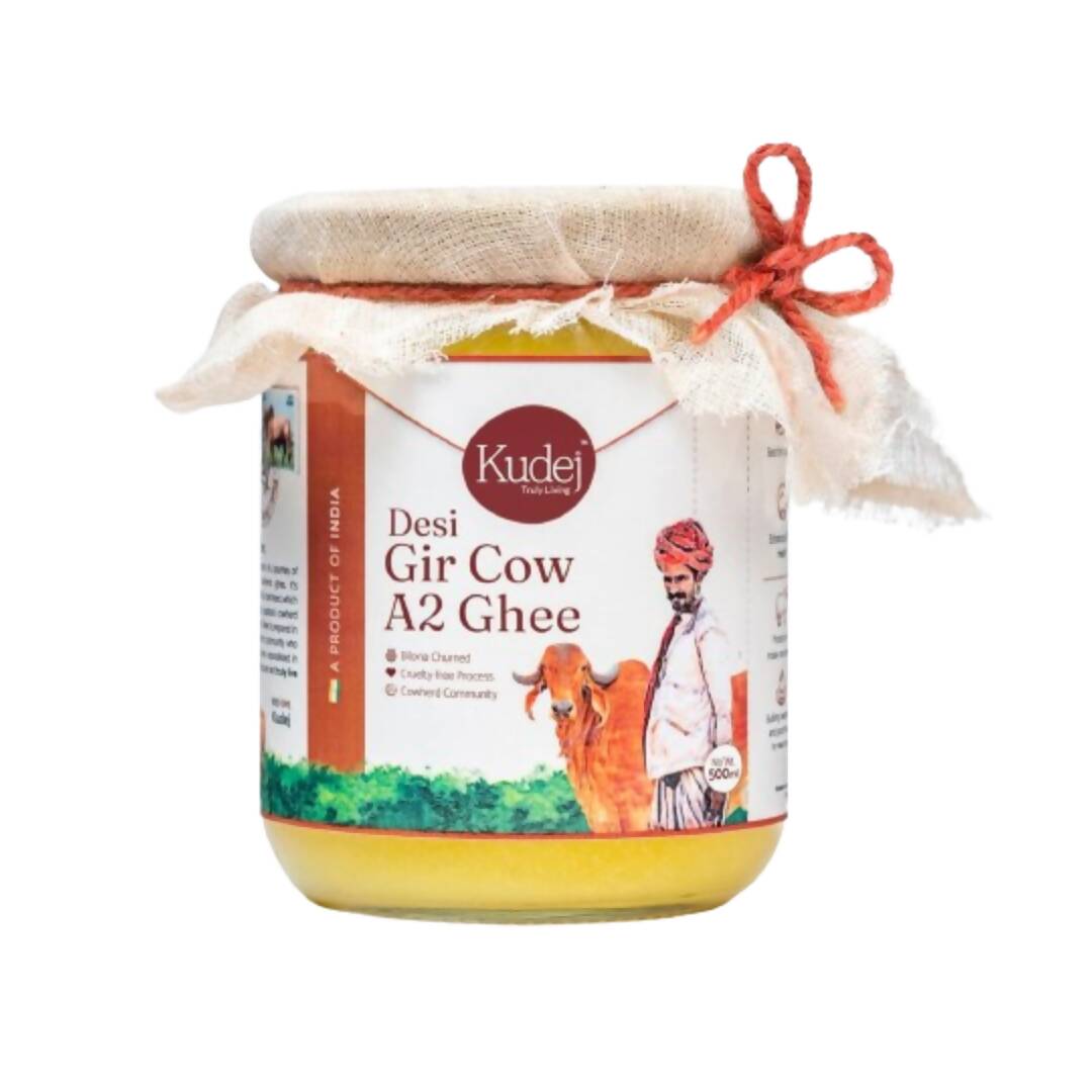 Kudej Desi Gir Cow A2 Ghee | 100% Desi Gir Cow Ghee | Certified Organic Ghee From A2 Milk | Swadesiicart