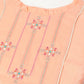 Peach Poly Cotton Yoke Embroidered A-line Top - Tarini - Swadesiicart