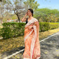 Vamsee Riddhi-Siddhi -1 Orange Organza Saree - Swadesiicart