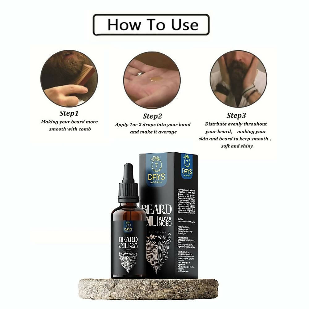 7 Days Advanced Beard & Hair Growth Oil - Swadesiicart