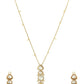 Natural Stones Antique finish Earrings and Necklace set - Ruby Raang | Swadesiicart