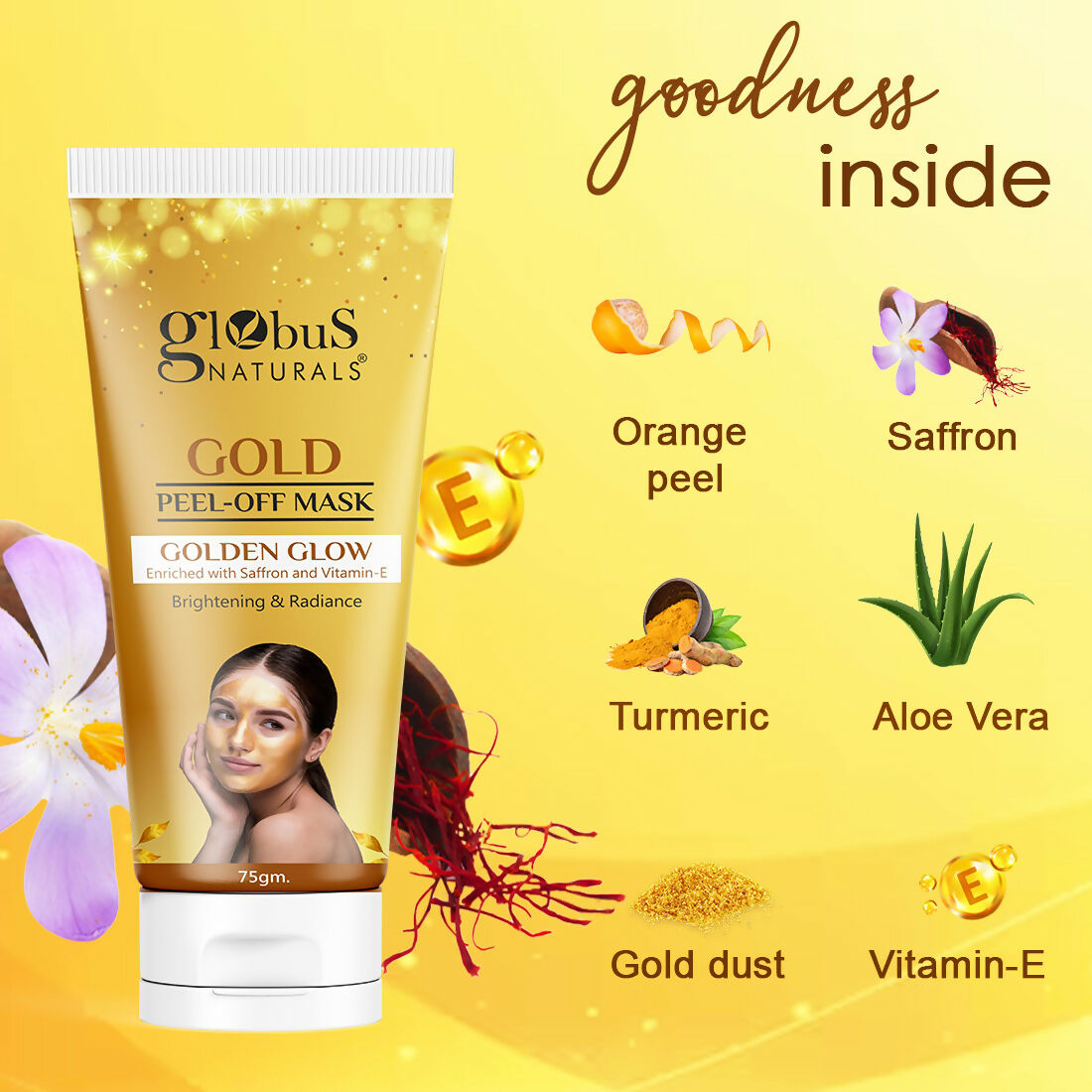 Globus Naturals Gold Peel Off Mask | Swadesiicart