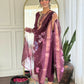 The52 Wine Women's Gorgeous Rayon Fabric Embroidered Work Straight Kurta Pant and Dupatta Set - Swadesiicart