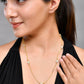 VOJ Gold-Polished Chain with White Hand Crafted Beads | Swadesiicart