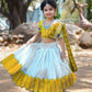 Jyoti Fashion Classy Yellow Heavy Chenille Sequins Embroidered Kids Lehenga Choli Set | Swadesiicart
