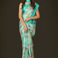 Aayaa Designer Printed Satin Saree - Multi Color