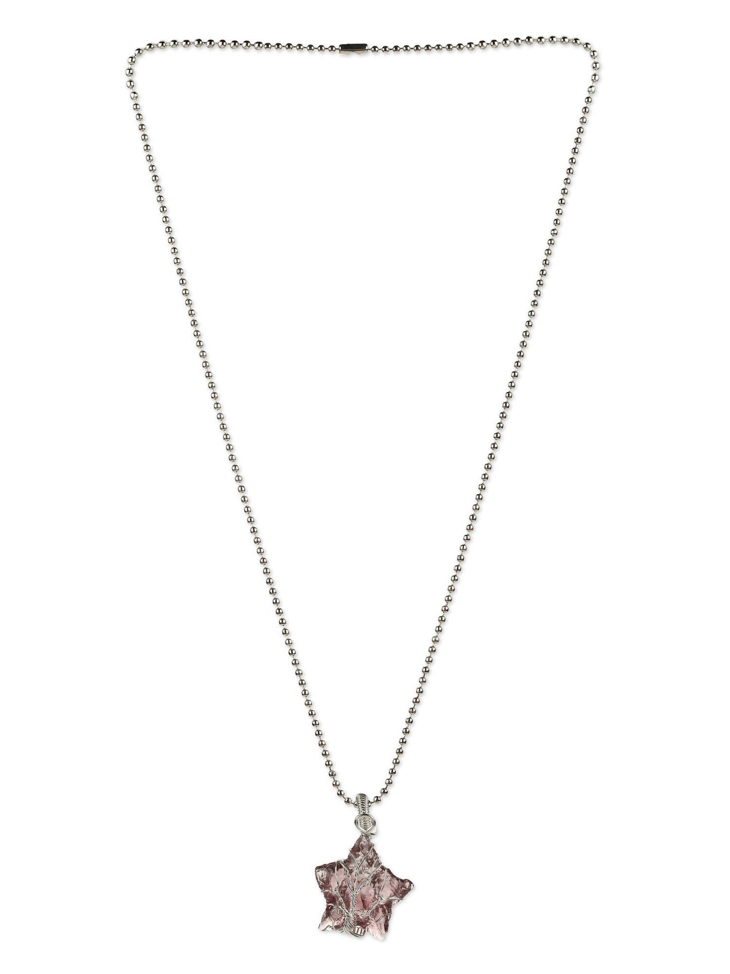 Women's Silver-Toned Purple Silver-Plated Handcrafted Chain - Ruby Raang | Swadesiicart