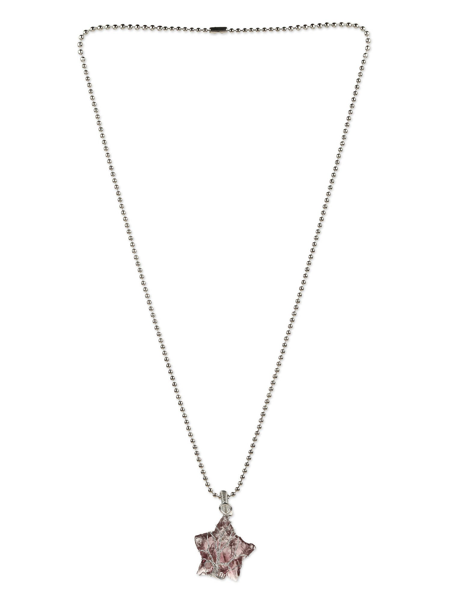 Women's Silver-Toned Purple Silver-Plated Handcrafted Chain - Ruby Raang | Swadesiicart