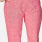 NOZ2TOZ Women Pink Anarkali Cotton Kurta With Pant & Dupatta (3pcs Set) - Swadesiicart