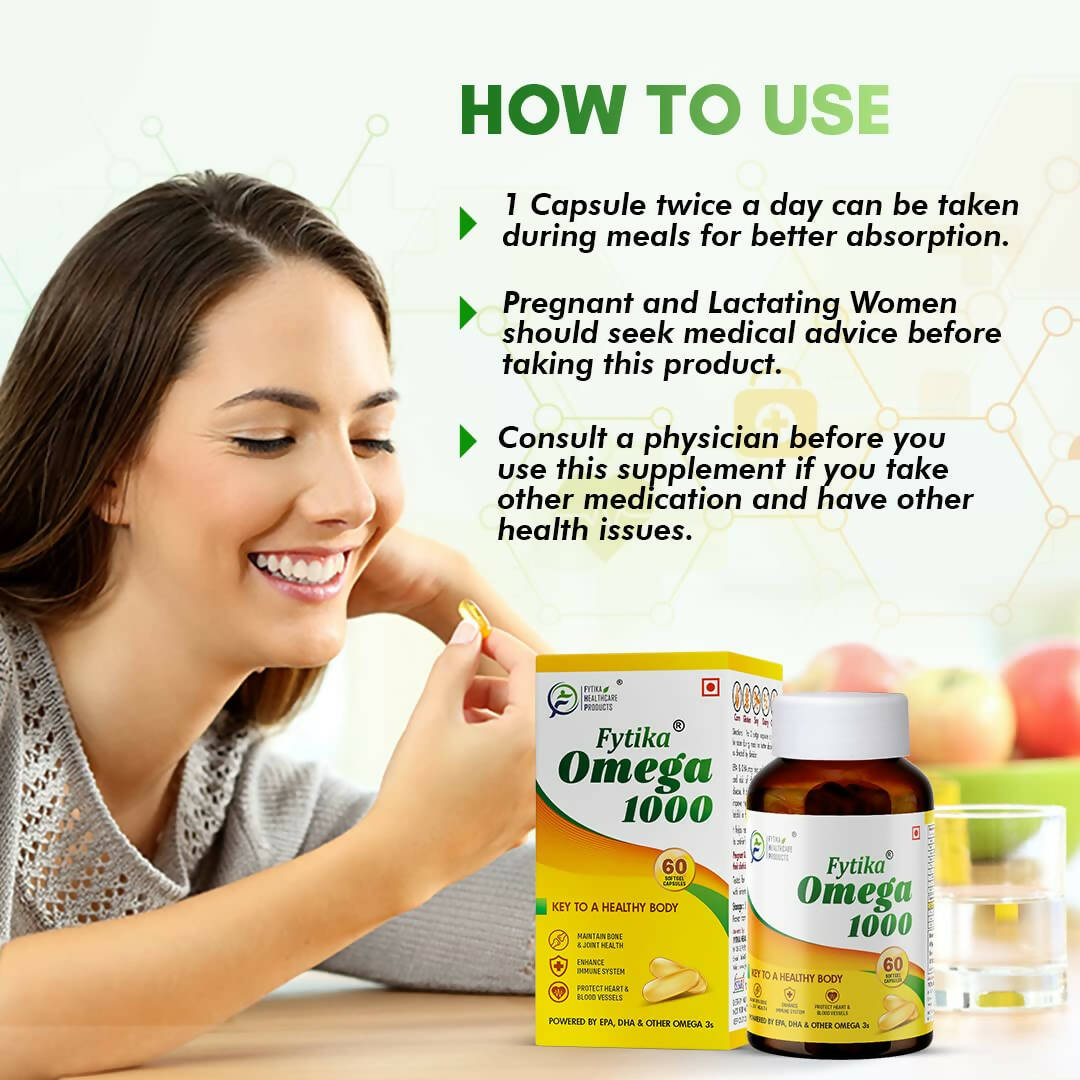Fytika Omega 1000 Capsules - Swadesiicart