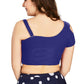 Aastha Fashion Women's Women's Blue Velvet Solid Readymade Blouse