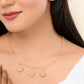 VOJ One Gram Gold-Polished Stone Studded Necklace and Earrings Set - Swadesiicart