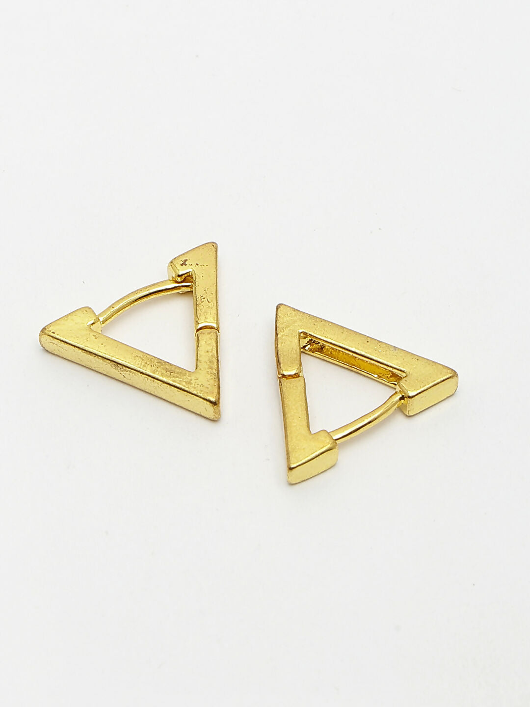 NVR Men's Gold-Polished Geometric Shape Stainless Steel Studs Earring | Swadesiicart