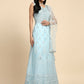 Blue Net Hand Embroidered Gown - Rudrani