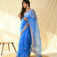 Vamsee Manali Blue Organza Saree - Swadesiicart
