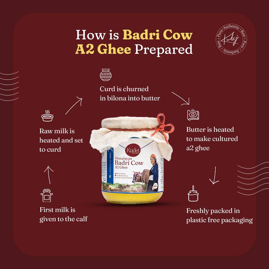Kudej Himalayan Badri Cow A2 Ghee | Natural and Organic Ghee | Desi Cow Ghee | Swadesiicart