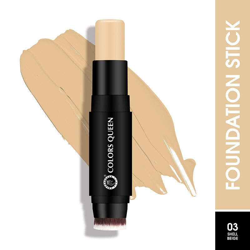 Colors Queen Fix & Blend Foundation Stick - 03 Shell Beige | Swadesiicart