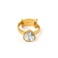 Kundan Gold plated Trillion cut Ring - Ruby Raang | Swadesiicart