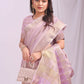 Shree Shyam Fashion Organza Light Pink Saree