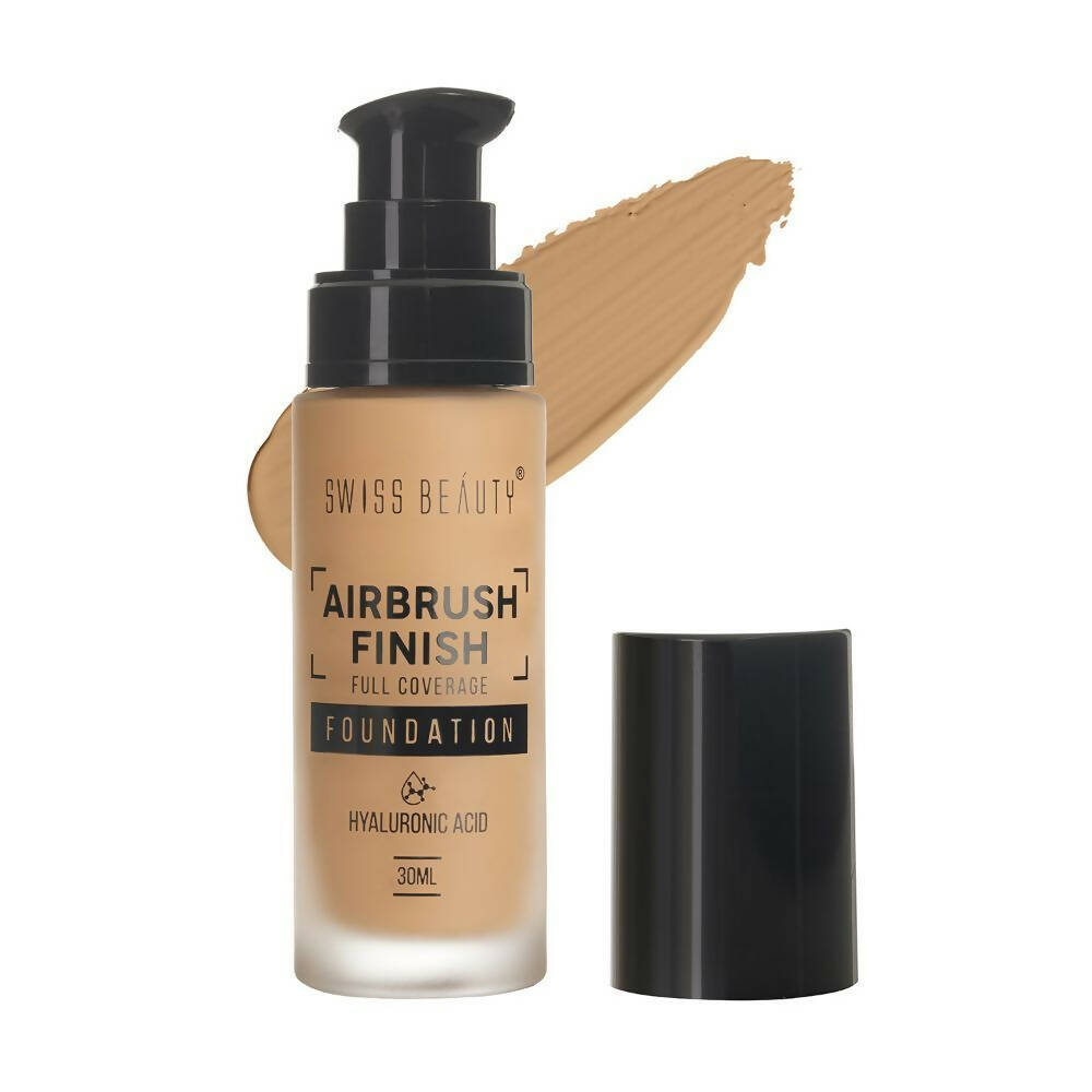Swiss Beauty Airbrush Finish Full Coverage Foundation - Golden Beige | Swadesiicart