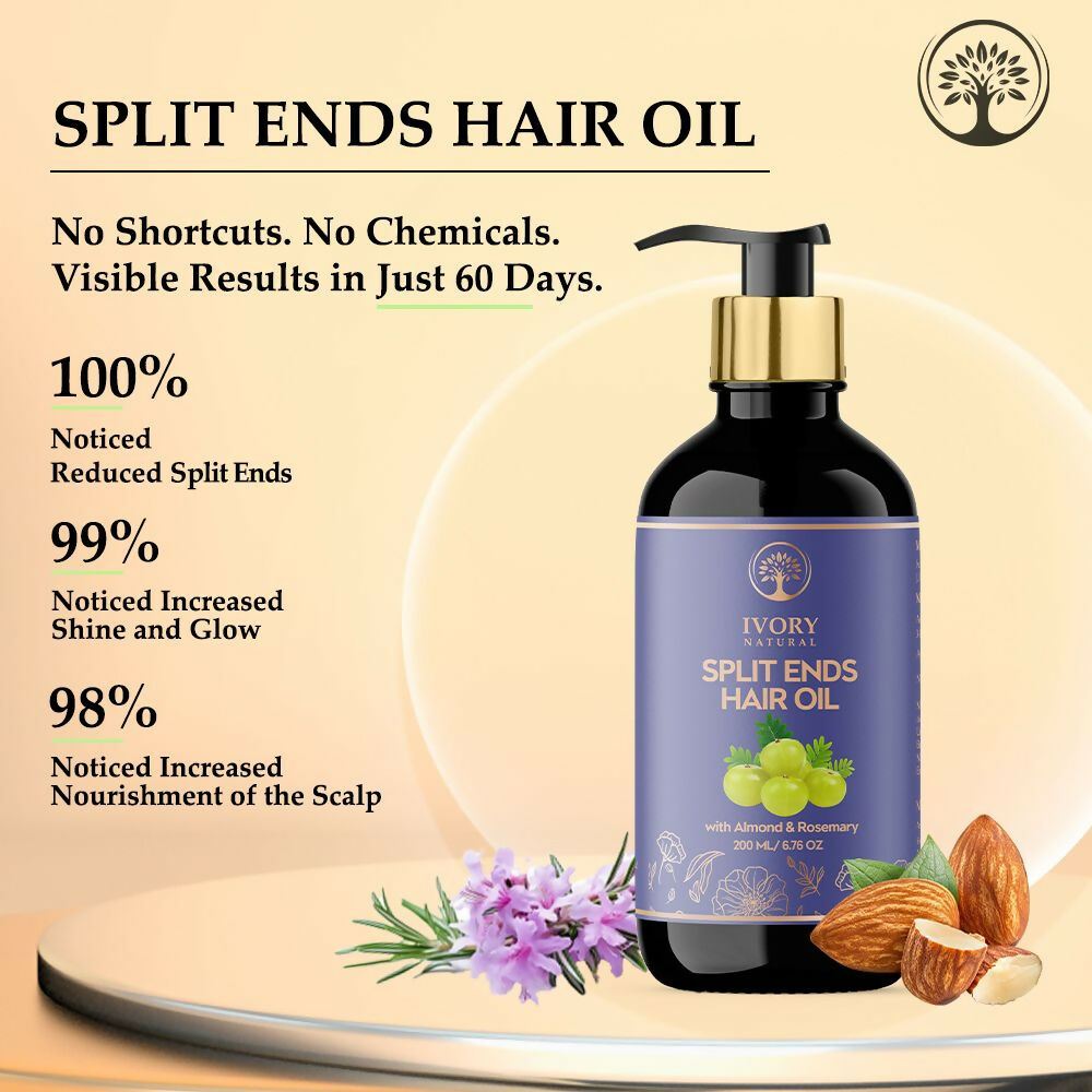 Ivory Natural Splits Ends Repair Hair Oil - Natural Hair Therapy For Split Ends And Hair Wellness | Swadesiicart