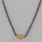 VOJ Gold-Polished AD-Studded & Beaded Mangalsutra - Swadesiicart