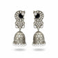 JS Fashion Clustered Pearl Fancy Oxidised Silver Jhumka Earrings for Women & Girls | Swadesiicart