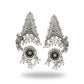 JS Fashion Oxidized Silver Flower Design Jhumka Earrings for Women | Swadesiicart