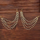 JS Fashion Cluster Pearls High Gold Polish Antique Kaan Chain Earrings for Women | Swadesiicart