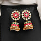 JS Fashion High Gold Meenakari Jhumka Earrings with Clustered Pearls – Fancy Traditional Party Wear Jewelry for Women | Swadesiicart