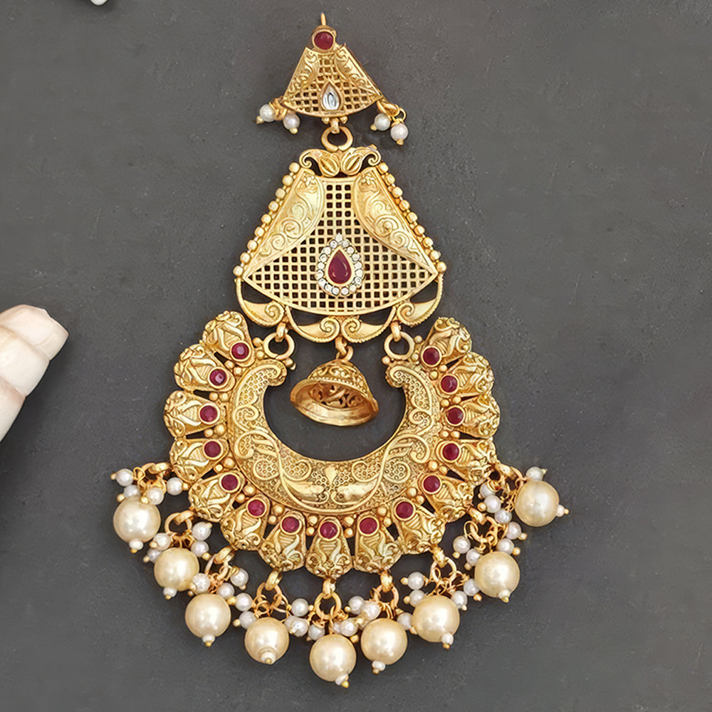 JS Fashion Designer Rajwadi Polish Antique Long Earrings for Women | Swadesiicart