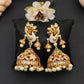 JS Fashion Peacock Kemp Jhumka Earrings for Women | Swadesiicart