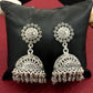 JS Fashion Designer Full Stone Oxidized Silver Earrings for Women | Swadesiicart