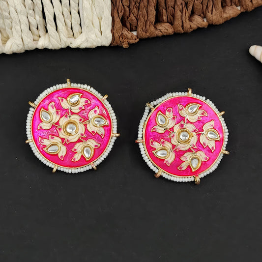 JS Fashion Antique High Gold Polish Earrings – Fancy Style Traditional Jewelry for Festive & Party Wear | Swadesiicart