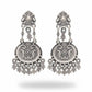 JS Fashion Oxidized Silver Designer Stone Earrings for Women & Girls | Swadesiicart