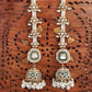 JS Fashion Antique Design Mehendi Polish Jhumka Earrings for Women | Swadesiicart