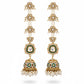 JS Fashion Antique Design Mehendi Polish Jhumka Earrings for Women | Swadesiicart