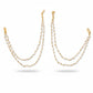 JS Fashion Traditional Double-Line Kaan Chain with Pearls for Women | Swadesiicart