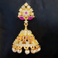 JS Fashion Short Jhumka Earrings with Full American Diamond Stone – Elegant Party Wear Design | Swadesiicart