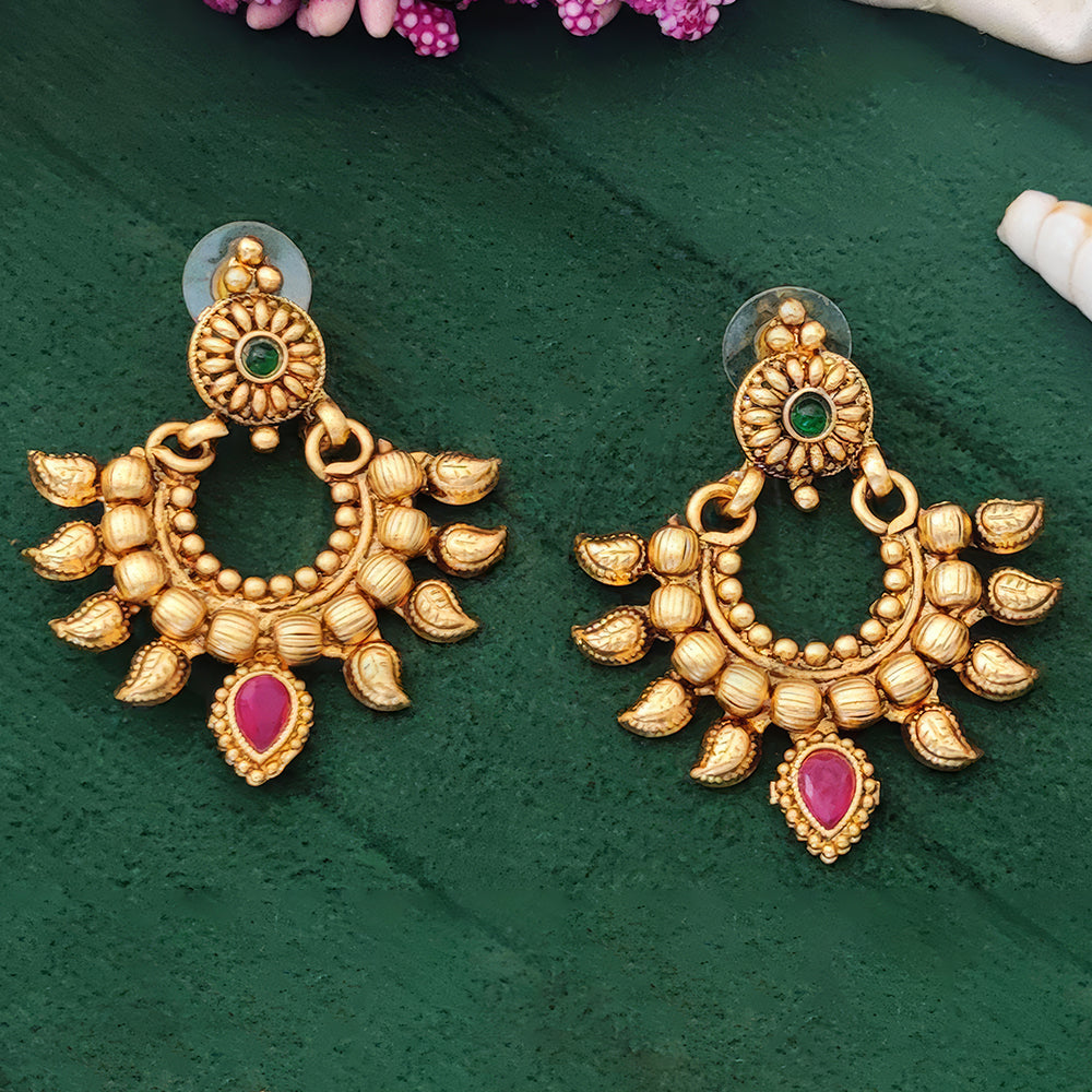 JS Fashion Beautiful Design High Gold Polish Full Stone Earrings for Women | Swadesiicart