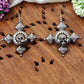 JS Fashion Oxidized Silver Designer Fancy Style Earrings for Women & Girls | Swadesiicart