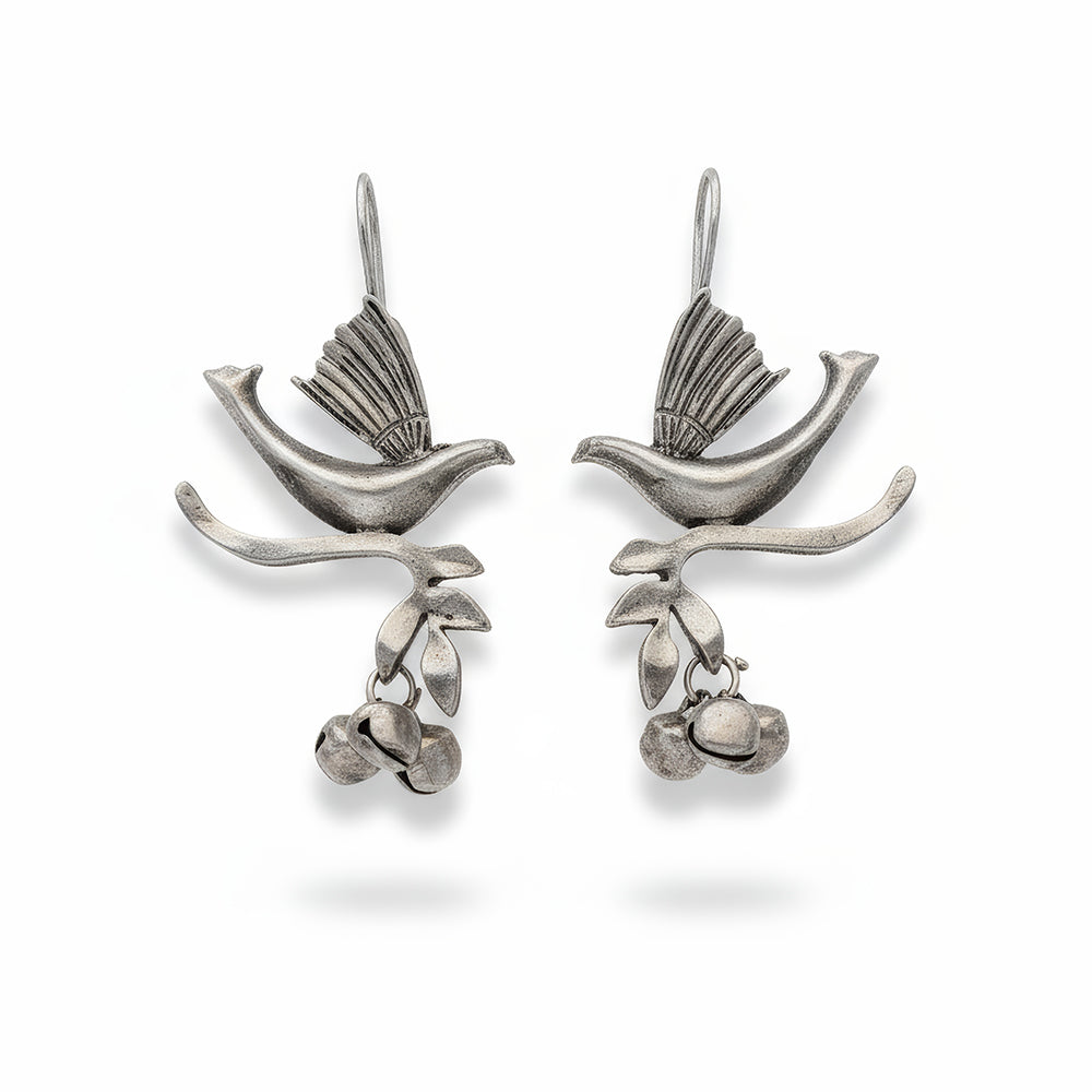JS Fashion Beautiful Designer Oxidized Silver Fancy Earrings for Women & Girls | Swadesiicart